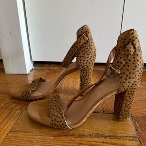 Madewell Brown and Black Calf Hair Heel Sandals
